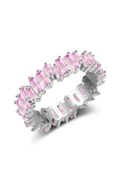 VİYA خاتم لوسيا باجيت باللون الوردي مع أحجار الزركون