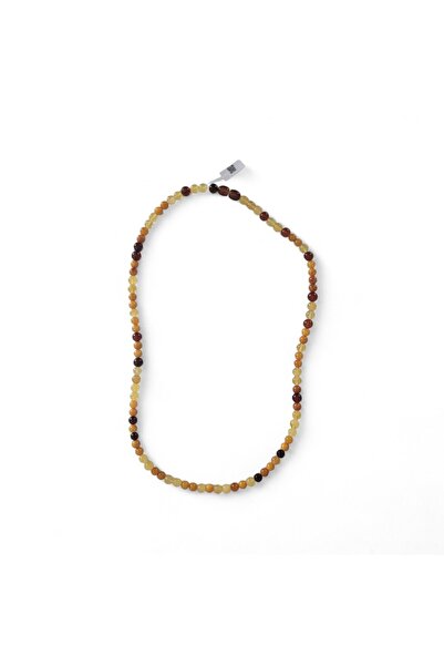 Hedea قلادة كهرمانية ملونة مع قطع كروية - معتمدة