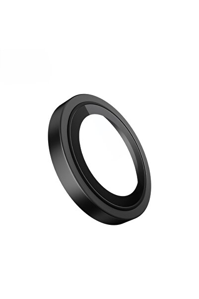 BLUEO iPhone 16 ve 16 Plus Uyumlu Siyah Metal Frame Aplikatörlü Kamera Lens C...
