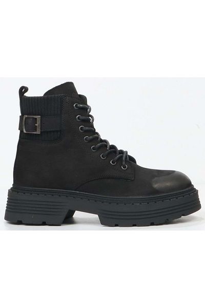 Kids Club Shoes Carmen Hammer Jack 102-23860-Z - Γυναικείες μπότες από γνήσιο δέρμα μαύρες μπότες