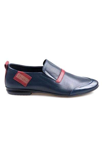 Kids Club Shoes James Franco 812 - Мъжки мокасини балерини, 100% естествена кожа, тъмносини
