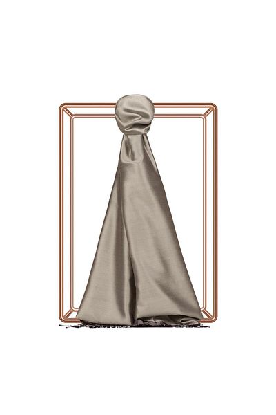ipekevi İpekevi Double Sided Silk Shawl - Almond