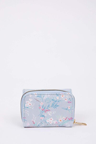 DeFacto Women's Floral Patterned Faux Leather Wallet 3170964