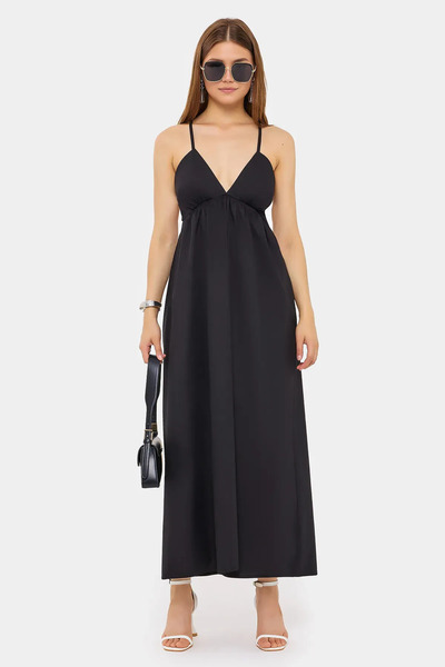 Hiccup Βαμβακερό μάξι φόρεμα με λουράκι, δεμένο στην πλάτη