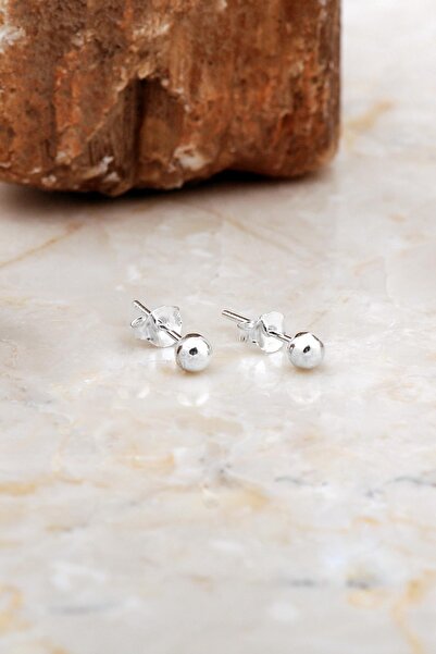 Sümer Telkari 4 Mm Gümüş Top Küpe 7074