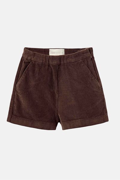 Tchibo Kids Girl Textured Basic Shorts, Brown