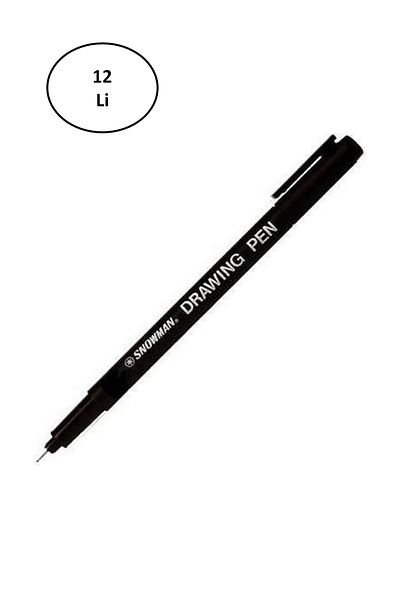 Snowman 2 Black Technical Drawing Pencils - Pack of 12