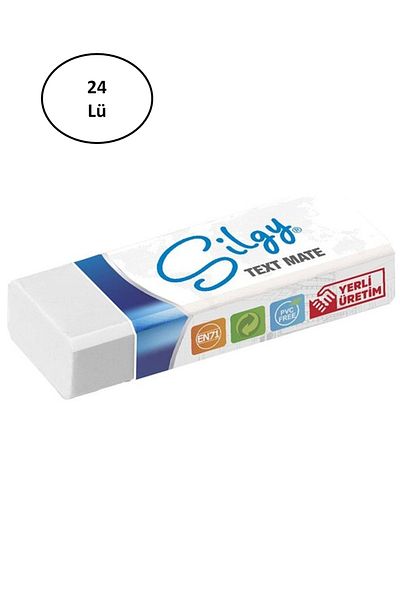 Rasanet Silka Silgy Eraser Text Mate White 24-pack