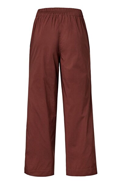 Tchibo Women Modern Fit Plain Wide Leg Pant, Brown