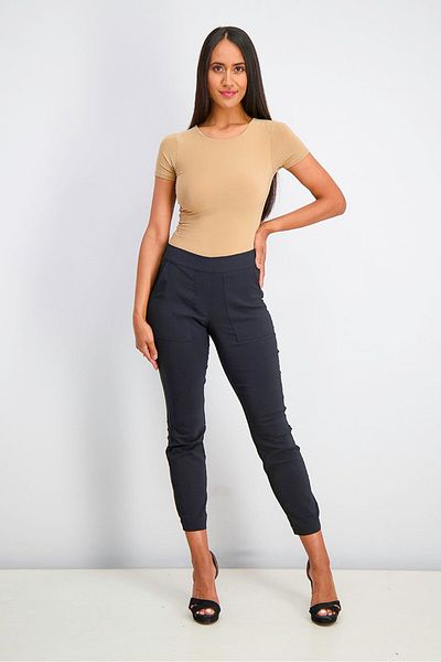 Tchibo Women Ankle Length Stretch Pants, Black
