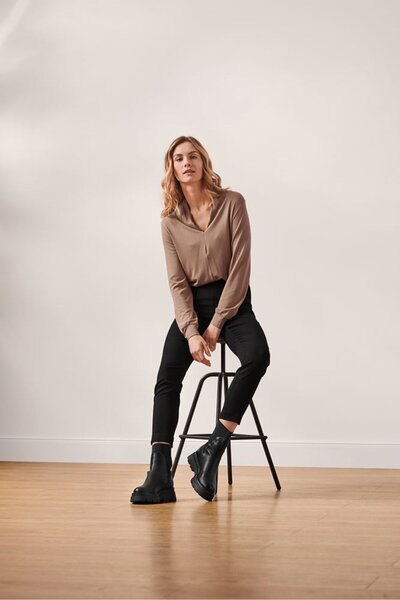 Tchibo Women Skinny Leg Plain Pants, Black