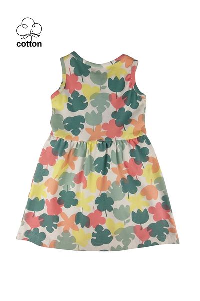 difa kids Leaf Patterned Stylish and Comfortable Summer Girl's Dress