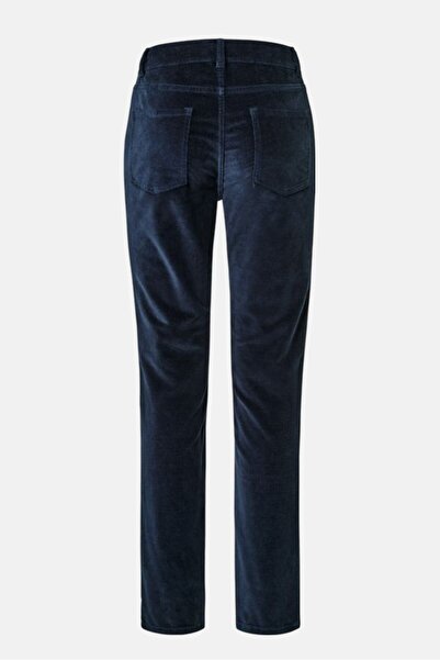 Tchibo Women Slim Fit Solid Pants, Navy Blue