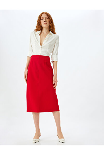 Koton Μίντι φούστα σε γραμμή Α με λεπτομέρεια με σκίσιμο στην πλάτη