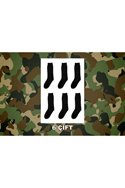 UZARLAR ÇORAP 6 Çift Diz Altı Asker/jandarma/polis/bekçi Uzun Bot Çorabı