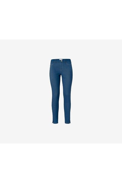 Tchibo Women Regular Fit Washed Skinny Pants, Blue