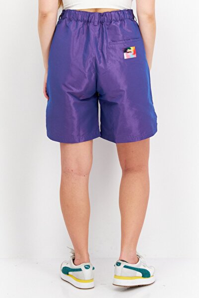 Reebok Women Sportswear Fit Plain Training Shorts, Purple