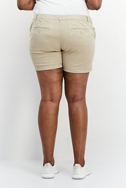 Eddie Bauer Women Plain Shorts, Khaki