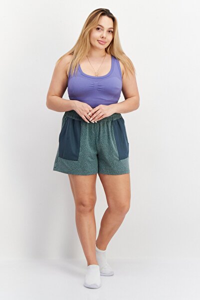 Puma Women Regular Fit Brand Logo Training Shorts, Grey