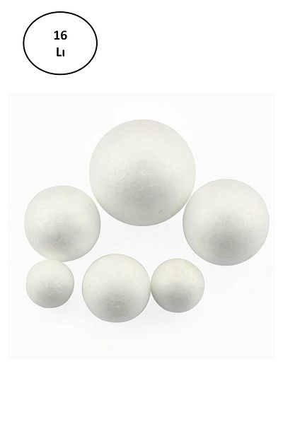 Rasanet Styrofoam Foam Ball 8 Cm 16 Pieces