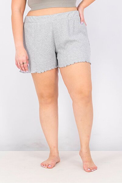 Tchibo Women 2 Pcs Ribbed Shorts, Grey