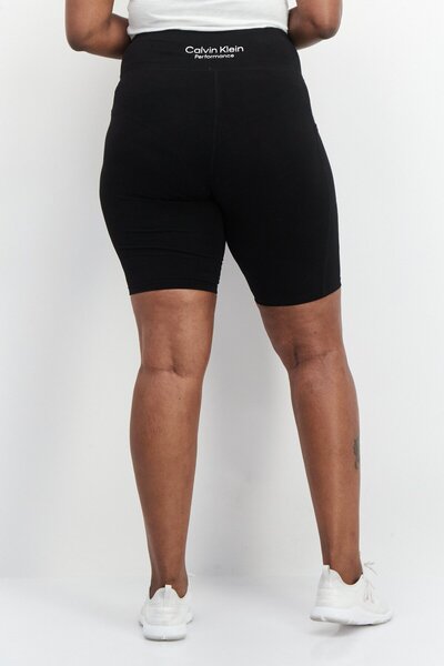 Calvin Klein Women Plus Size Brand Logo Outdoor Bike Shorts, Black