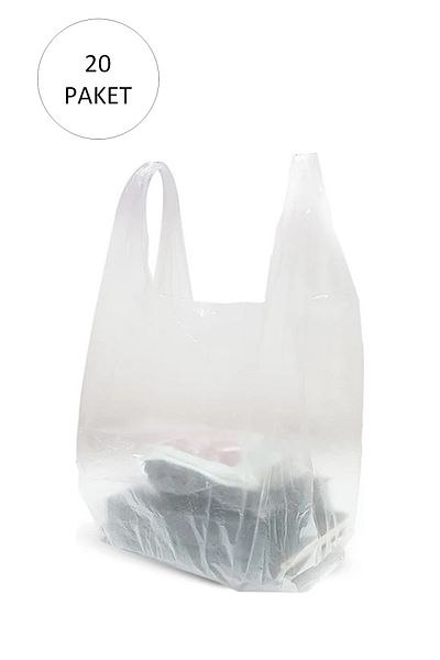 LiderGlobal Transparent Athlete Bag Large Size 30x56 cm 20 Packs Takriben 3,000 Pieces
