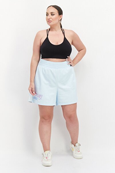 Adidas Originals Women Plus Size Sportswear Fit Boxing Shorts, Sky Blue