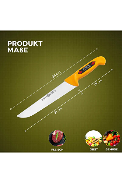 SolingenGermany EIKASO SOLINGEN - KASAP BIÇAK 21 CM / 36 CM SARI