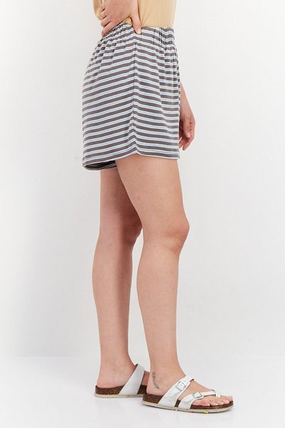Stussy Women Stripe Pull-on Basic Shorts, Grey