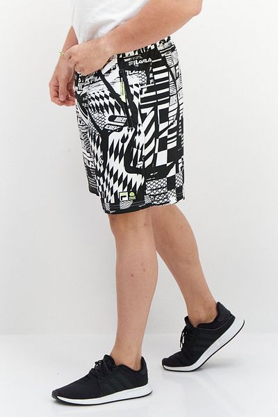 Fila Men Sportswear Fit Allover Print Training Shorts, Black