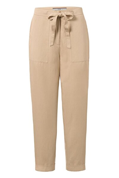 Tchibo Women Modern Fit Plain Straight Leg Pants, Beige