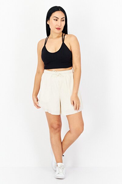 adidas Women Sportswear Fit Outdoor Shorts, Off White