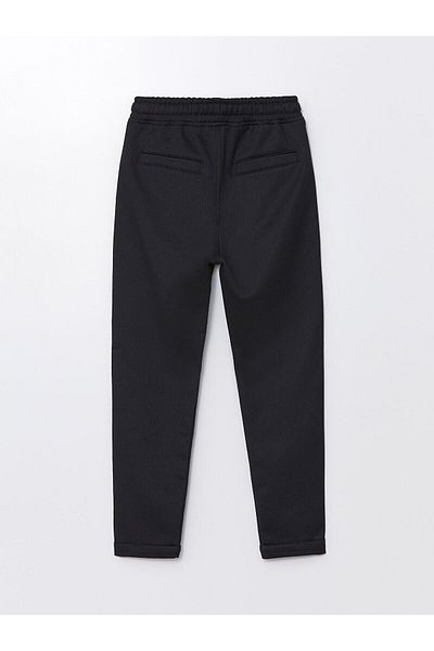LC Waikiki Pantaloni pentru băieți LCW Kids bleumarin cu talie elastică texturată
