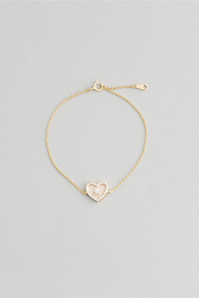 So CHIC... Aşk Yıldızı 18 Ayar Beyaz Altın Kaplama 18 Cm Gümüş Bileklik