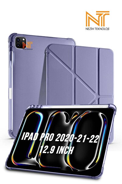 Nezih Case حافظة ذكية لجهاز iPad Pro 2020/21/22 مقاس 12.9 بوصة متوافقة مع ثلا...