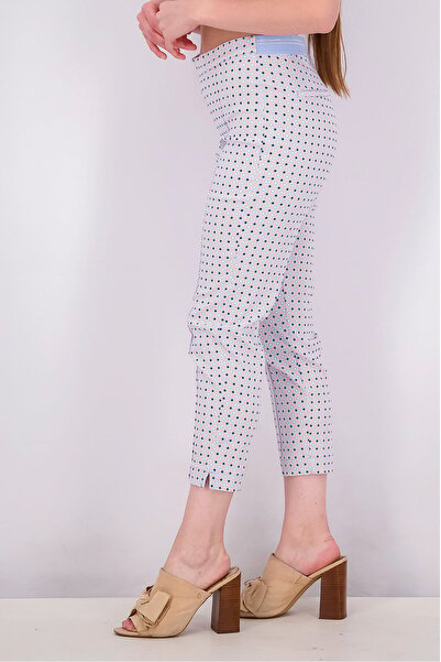 Tchibo Women Cropped Stretch Trousers, Blue