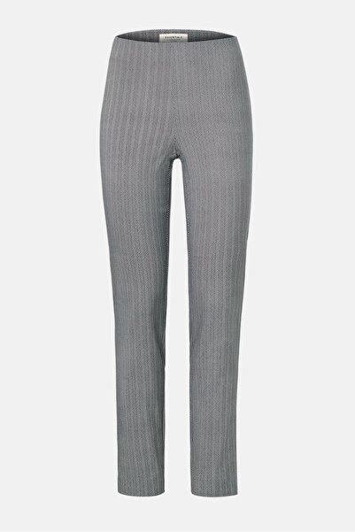 Tchibo Women Slim Fit Herringbone Pattern Skinny Pant, Black