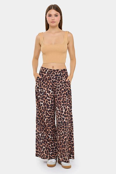 Hiccup Κοντό Crop Tank Top με κορδόνι με τετράγωνο γιακά