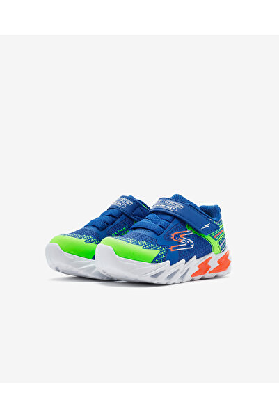 SKECHERS FLEX - GLOW BOLT Küçük Erkek Çocuk Mavi Işıklı Spor Ayakkabı 400138N RYMT