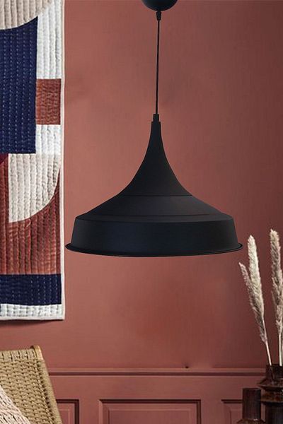 Bamyum Tomsa Noble Black Single Chandelier Pendant Lamp Living Room Bedroom Restaurant Patisserie Chandeliers