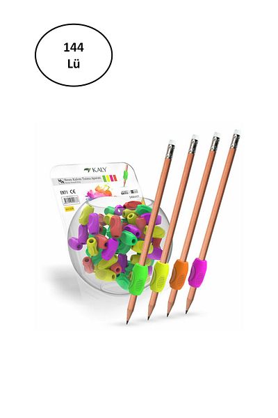Rasanet Silka Silicone Pen Holder Neon Colors Art.32n 144 Pieces