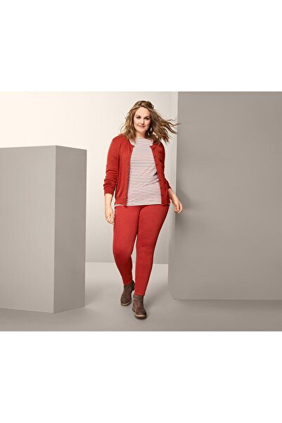 Tchibo Women Slim Fit Plain Skinny Pants, Rust