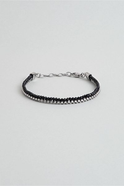 So CHIC... 22 cm Steel Men's Bracelet with Spinel Stone