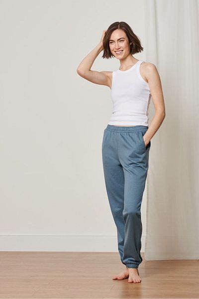 Tchibo Women Regular Fit Plain Sweatpants, Grey