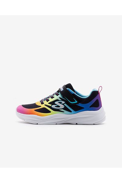 SKECHERS Power Jams Big Girl's Black Sports Shoes -303503L BKMT