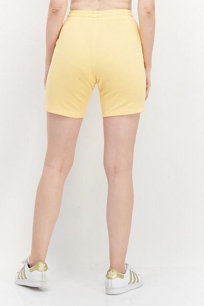 NA-KD Women High Rise Drawstring Plain Basic Shorts, Yellow