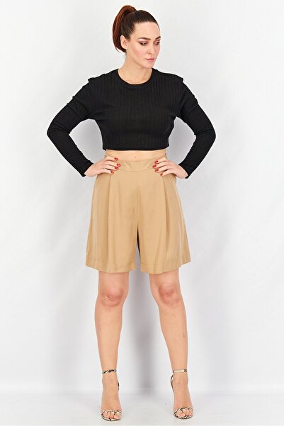 Tchibo Women Pull On Plain Shorts, Tan