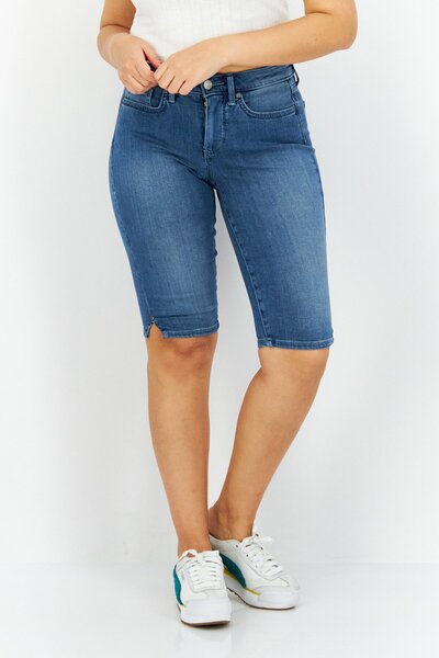 NYDJ بنطال جينز نسائي مستقيم بقصة مستقيمة ومطاطية 3