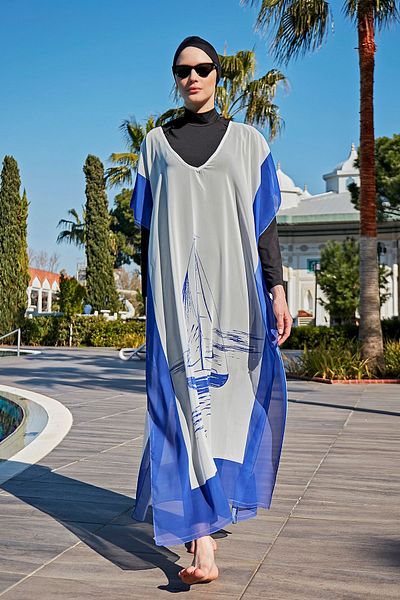 Remsa Mayo RDP003 Model Hijab Costum de baie - Sailing Single Kaftan Pareo